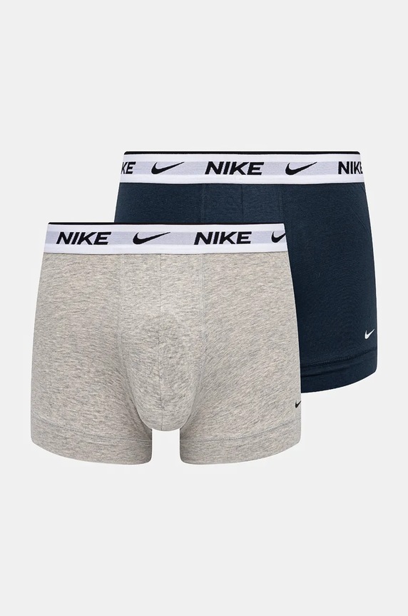 Boxerky Nike 2-pak bavlna sivá 0000KE1085