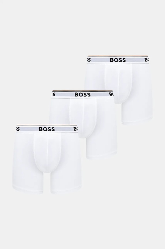 Boxerky BOSS 3-pak BoxerBr 3P Power bavlna biela 50475282