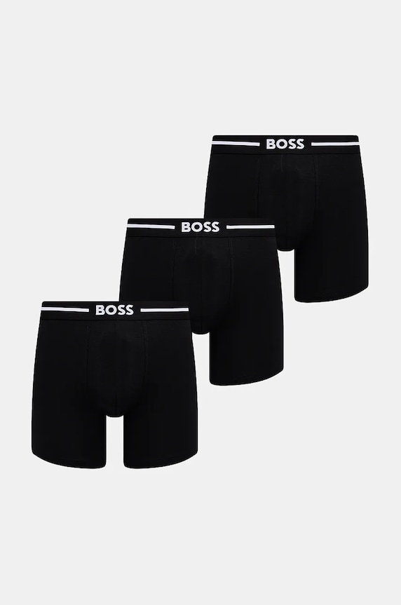 BOSS bokserki 3-pack dzianina czarny 50510698