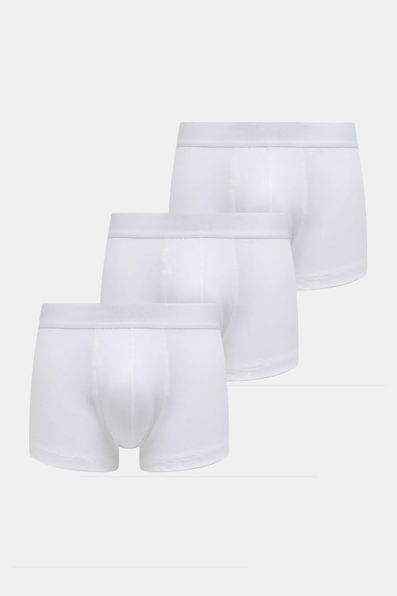 BOSS bokserki męskie bawełniane z elastanem Trunk 3P BOSS ONE 3-pack bawełna biały 50544263