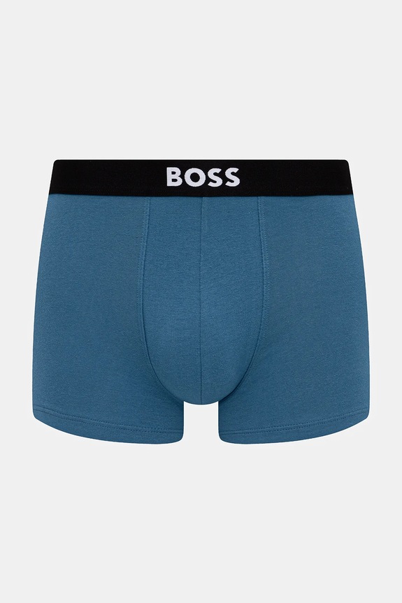 BOSS boxeri bărbați din bumbac cu elastan Trunk 3P BOSS ONE pachet de 3 50544263 albastru AA00
