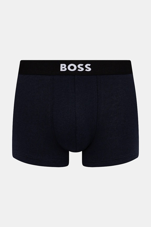 BOSS boxeri bărbați din bumbac cu elastan Trunk 3P BOSS ONE pachet de 3 albastru 50544263