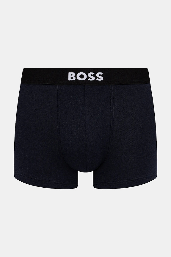 BOSS boxeri bărbați din bumbac cu elastan Trunk 3P BOSS ONE pachet de 3 albastru 50544263