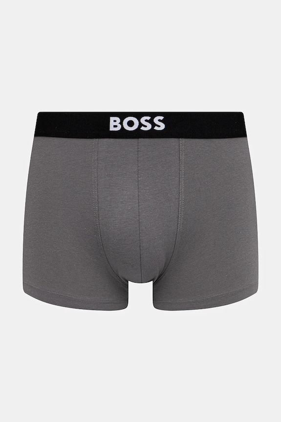 BOSS boxeri bărbați din bumbac cu elastan Trunk 3P BOSS ONE pachet de 3 albastru 50544263
