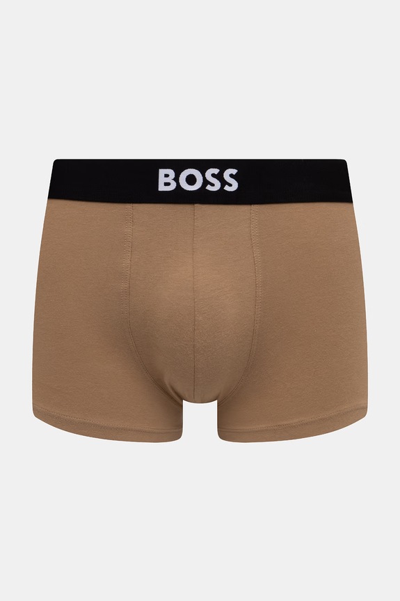 BOSS boxeri pentru bărbați, din bumbac cu elastan Trunk 3P BOSS ONE pachet de 3 50544263 gri AA00
