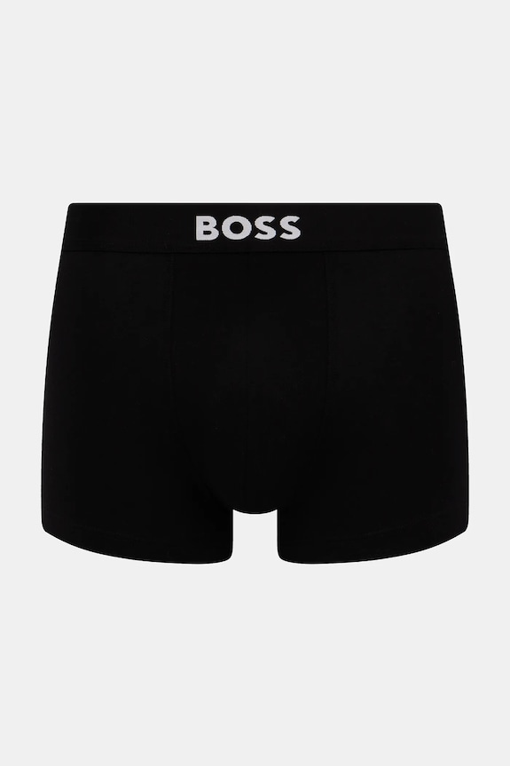Odzież BOSS bokserki męskie bawełniane z elastanem Trunk 3P BOSS ONE 3-pack 50544263 czarny