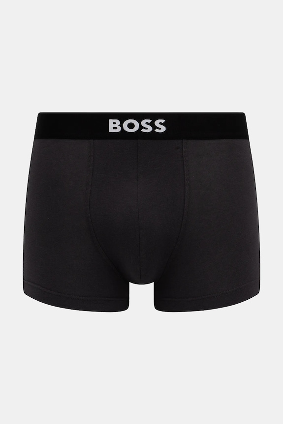 BOSS boxeri bărbați din bumbac cu elastan Trunk 3P BOSS ONE pachet de 3 negru 50544263