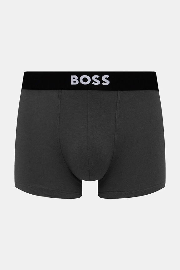 BOSS boxerky pánske bavlnené s elastanom Trunk 3P BOSS ONE 3-pak 50544263 čierna AA00