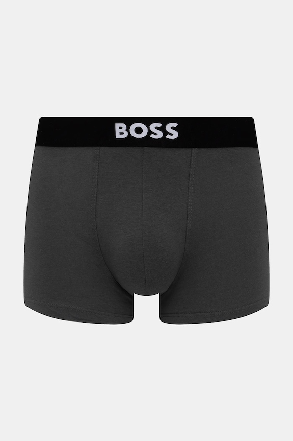 BOSS boxerky pánske bavlnené s elastanom Trunk 3P BOSS ONE 3-pak 50544263 čierna AA00