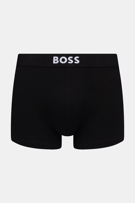 BOSS boxeri pentru bărbați, din bumbac cu elastan Trunk 3P BOSS ONE pachet de 3 negru 50544263