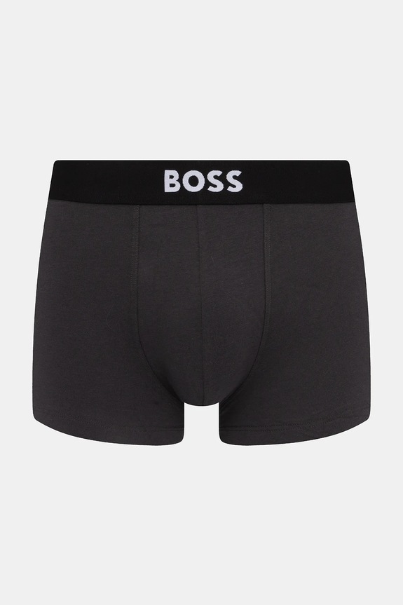 BOSS boxeri bărbați din bumbac cu elastan Trunk 3P BOSS ONE pachet de 3 50544263 negru AA00