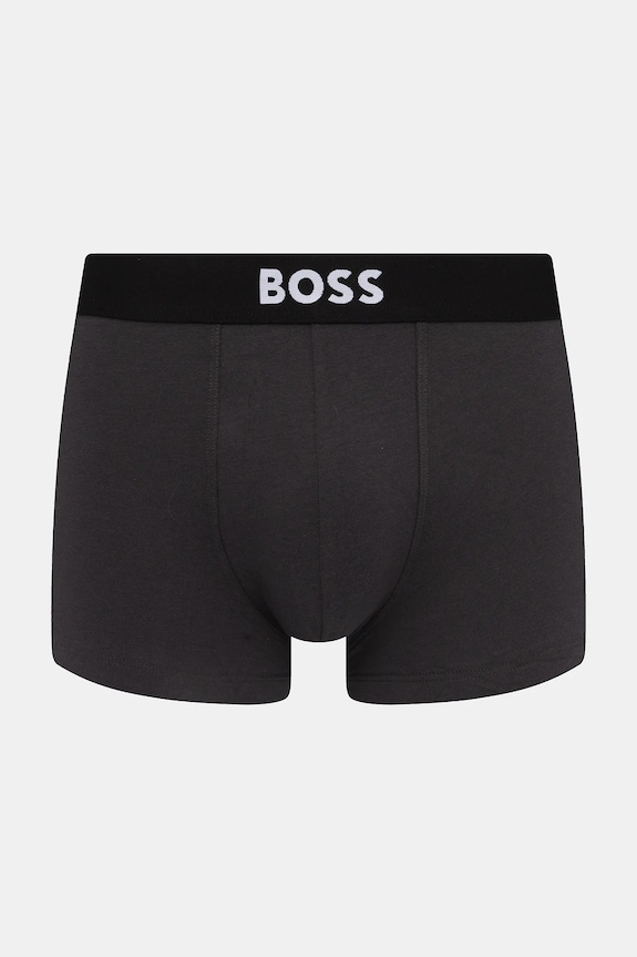 BOSS boxeri bărbați din bumbac cu elastan Trunk 3P BOSS ONE pachet de 3 50544263 negru AA00