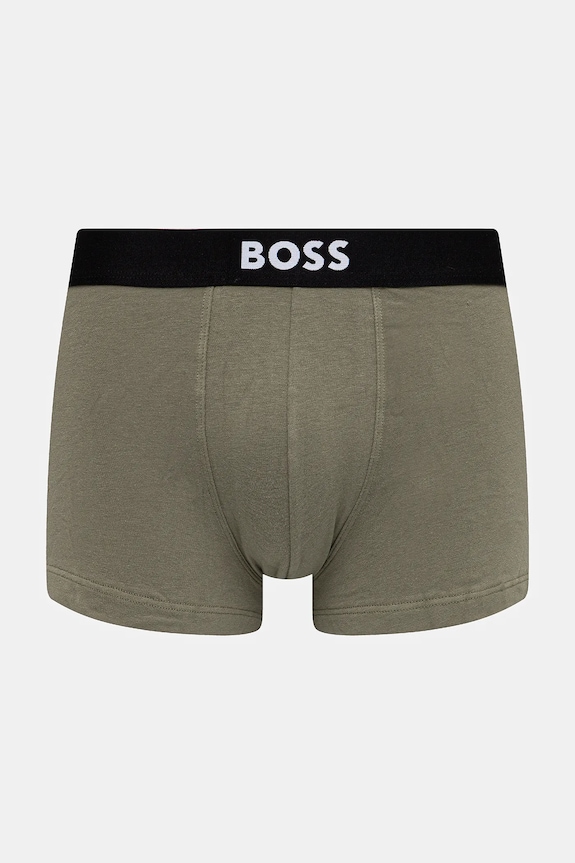 BOSS boxeri bărbați din bumbac cu elastan Trunk 3P BOSS ONE pachet de 3 50544263 negru AA00