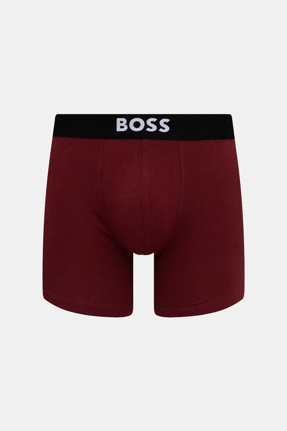 BOSS εφαρμοστά μποξεράκια Ανδρικά βαμβάκι με ελαστάν BoxerBr 3P BOSS ONE 3-pack 50544272 μαύρο SS26