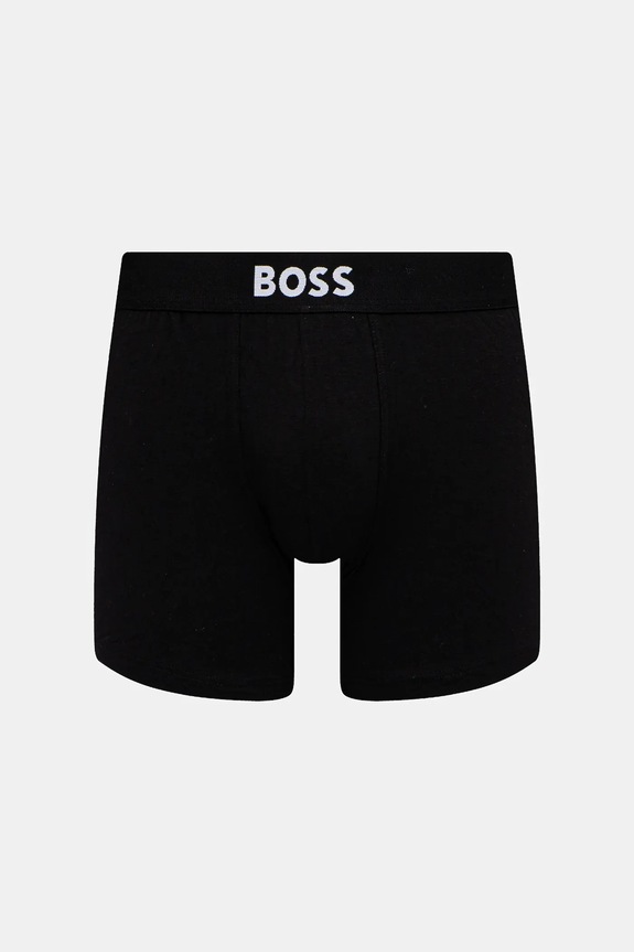 BOSS εφαρμοστά μποξεράκια Ανδρικά βαμβάκι με ελαστάν BoxerBr 3P BOSS ONE 3-pack 50544272 μαύρο SS26