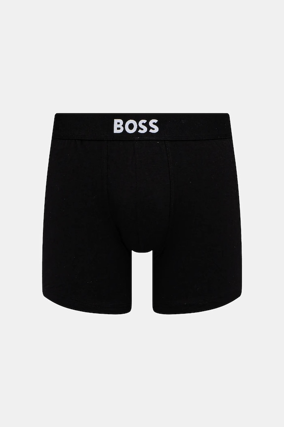 BOSS εφαρμοστά μποξεράκια Ανδρικά βαμβάκι με ελαστάν BoxerBr 3P BOSS ONE 3-pack 50544272 μαύρο SS26