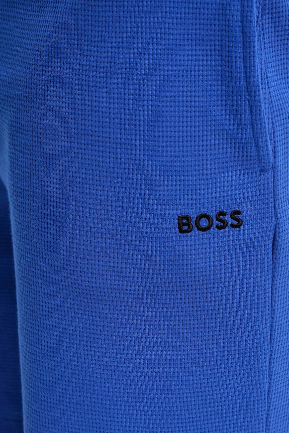 BOSS longue férfi pamuttal Waffle Shorts kék 50535884