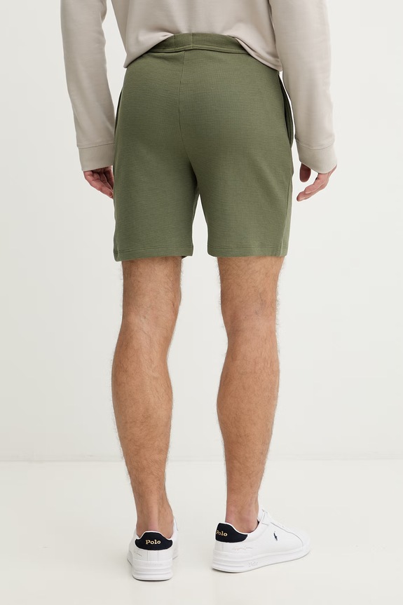 Ρούχα BOSS σορτς lounge ανδρικά με βαμβάκι Waffle Shorts 50535884 πράσινο