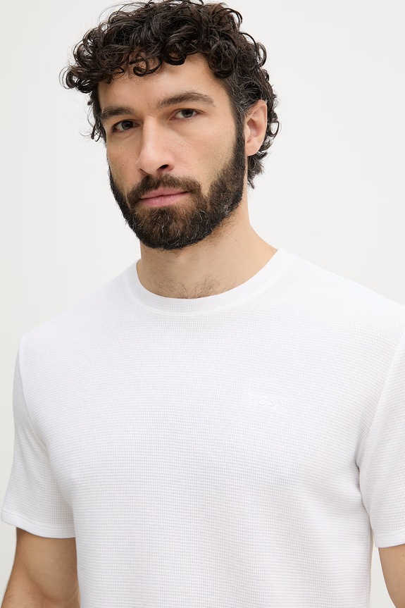 BOSS lounge tričko pánske Waffle T-Shirt biela 50535891