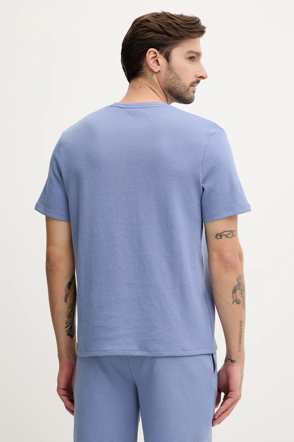 Ρούχα BOSS t-shirt lounge Ανδρικό Waffle T-Shirt 50535891 μπλε