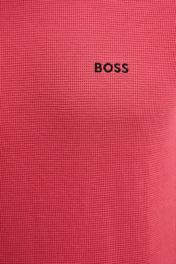 BOSS lounge t-shirt Ανδρικό Waffle T-Shirt 50535891 κόκκινο