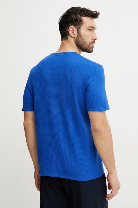 BOSS tricou loungewear bărbătesc Waffle T-Shirt 50535891 violet SS26