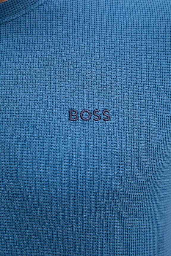 BOSS lounge tričko pánske Waffle T-Shirt 50535891 modrá