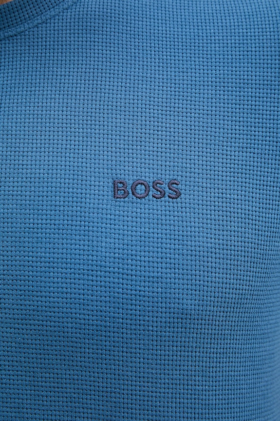 BOSS lounge tričko pánske Waffle T-Shirt 50535891 modrá