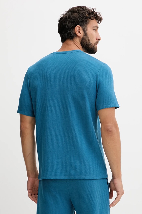 Îmbrăcăminte BOSS tricou loungewear bărbătesc Waffle T-Shirt 50535891 albastru