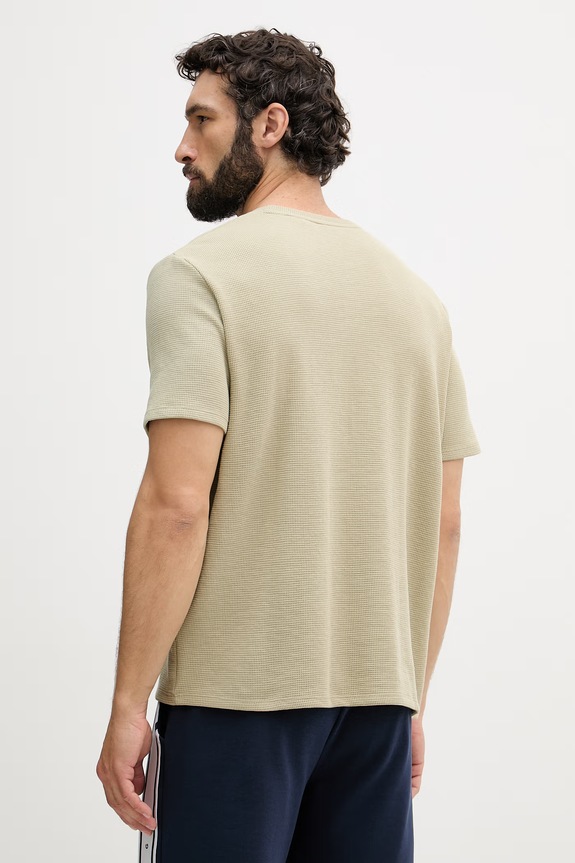BOSS lounge tričko pánske Waffle T-Shirt 50535891 zelená SS26
