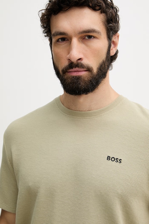 Oblečenie BOSS lounge tričko pánske Waffle T-Shirt 50535891 zelená