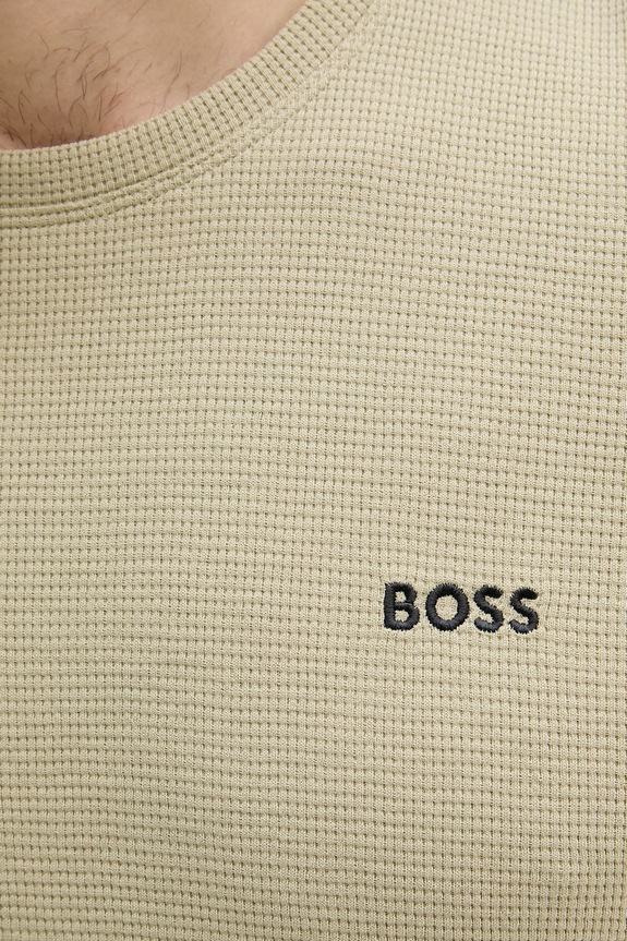 BOSS lounge tričko pánske Waffle T-Shirt zelená 50535891