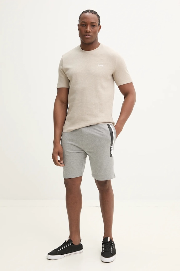 BOSS Tricou loungewear bărbați Waffle T-Shirt 50535891 bej SS26