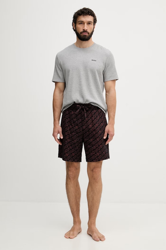 BOSS lounge tričko pánske Waffle T-Shirt 50535891 sivá SS26