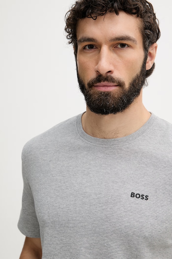 BOSS lounge tričko pánske Waffle T-Shirt sivá 50535891