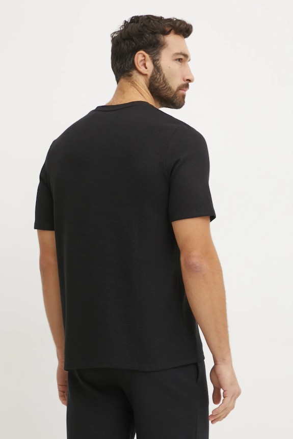 Îmbrăcăminte BOSS tricou loungewear bărbătesc Waffle T-Shirt 50535891 negru