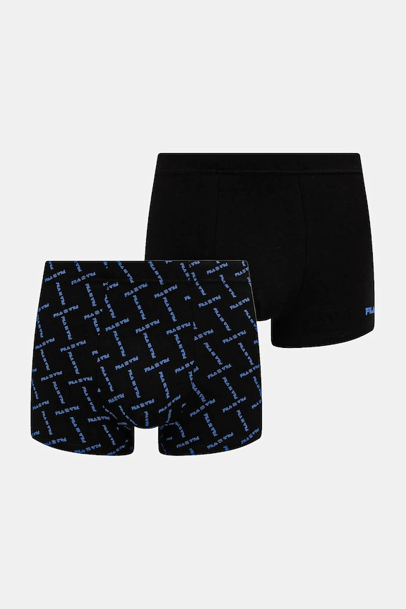 Boxerky Fila 2-pak jednofarebný čierna FU5321.2
