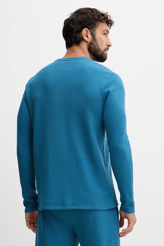 Odzież BOSS longsleeve lounge Waffle LS-Shirt 50535870 niebieski