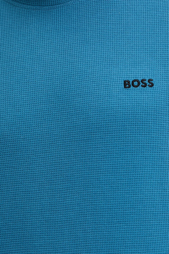 BOSS longsleeve lounge Waffle LS-Shirt 50535870 niebieski