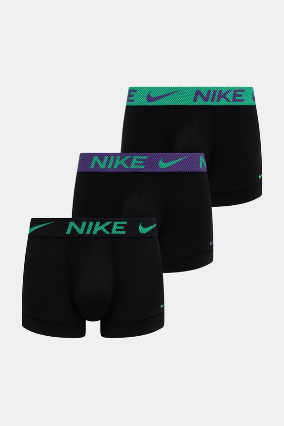 Μποξεράκια Nike 3-pack εφαρμοστό σορτς μπόξερ μαύρο 0000KE1156.MM