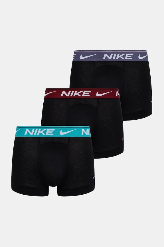 Nike férfi testhezálló boxeralsó 3-as csomag sima fekete 0000KE1256.M