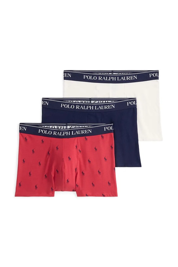 Боксерки Polo Ralph Lauren (3 броя) шарен червен 714830299.