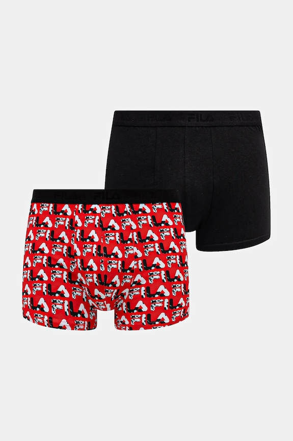 Boxerky Fila 2-pak jednofarebný červená FU5345.2