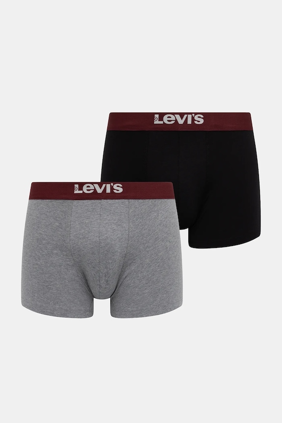 Levi's Boxeri bărbați din bumbac cu elastan pachet de 6 print gri 37149.1221