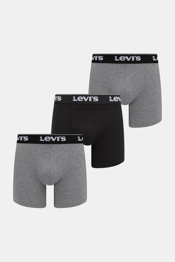 Levi's boxeralsó 3 db sima szürke 37149.1201
