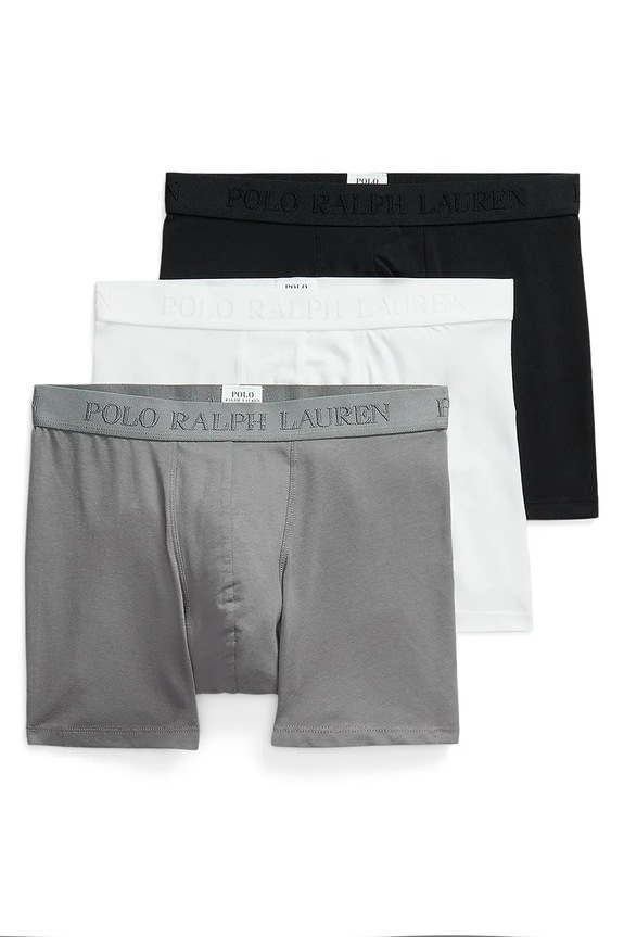 Polo Ralph Lauren bokserki z bawełną 3-pack dzianina czarny 714966105