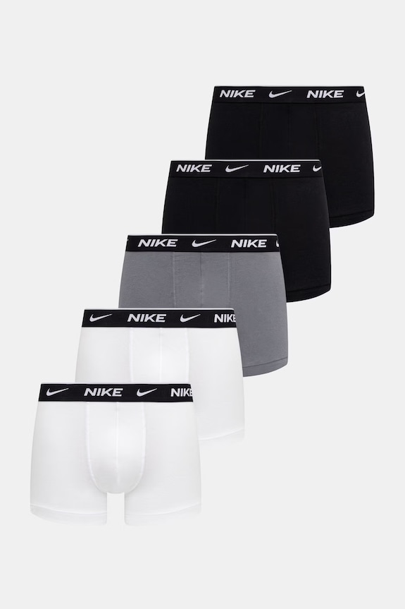 Nike boxerky pánske bavlnené s elastanom 5-pak sivá NQ00KE1295