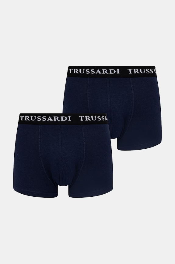 Боксери Trussardi 2-pack трикотаж темно-синій TRU2UTR02