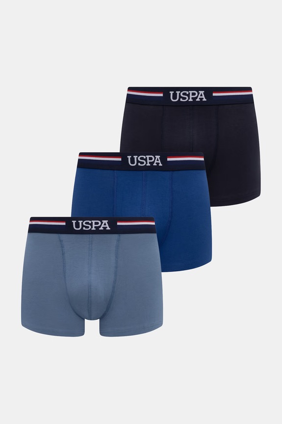 Μποξεράκια U.S. Polo Assn. USPA BRAND 3-pack μελανζέ μπλε MUP4439