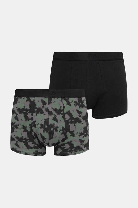 Fila bokserki dopasowane męskie bawełniane z elastanem 2-pack czarny FU5366/2